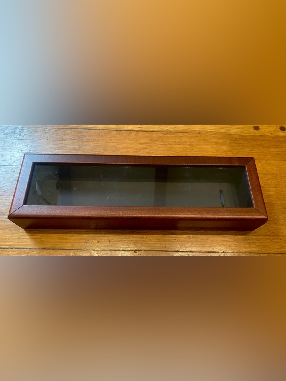 Shadowbox Frame Karate-Coin-Military- Medals-Ribbons Display Box Cherry Wood